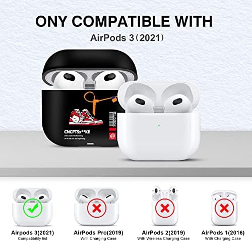 Airpods 3. Generációs Esetben, Cool, Sport Cipő Design TPU Védő Kiegészítők Bőr Kulcstartó Kompatibilis