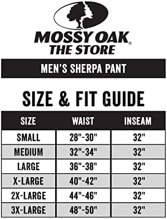 Mossy Oak Férfi Terepszínű Sherpa 2.0 Fleece Bélelt Vadász Nadrág