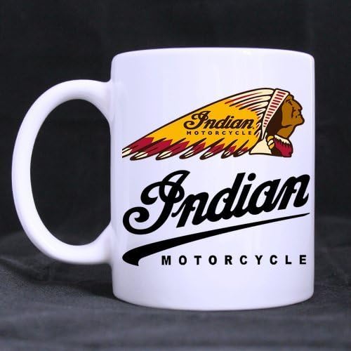 Refreshus Indiai Motorkerékpárok Logó, Egyedi Tervezésű, Fehér Bögre 11 OZ Kávé/Tea Csésze