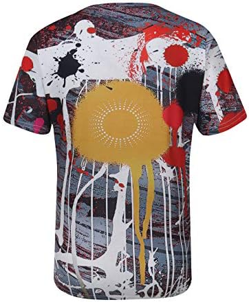 XXBR Katona Rövid Ujjú T-shirt Férfi ruházat, Utcai 3D-s Digitális Nyomtatás Kerek Nyakú Póló Edzés Sportos